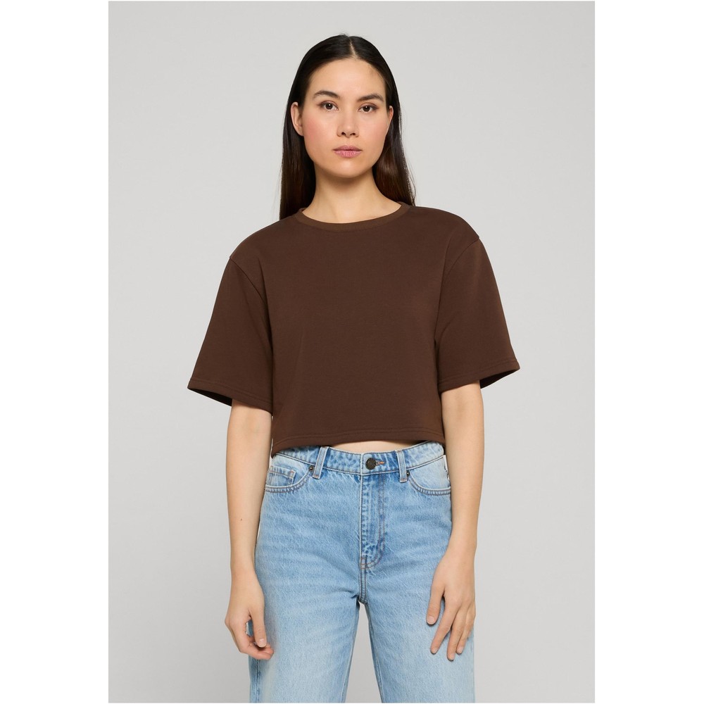Urban Classics - Light Terry Crop top - Bruin